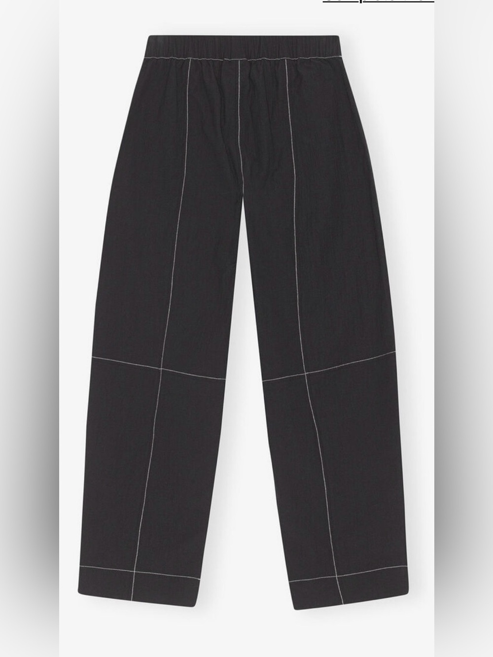 Ganni black and white pull on pants